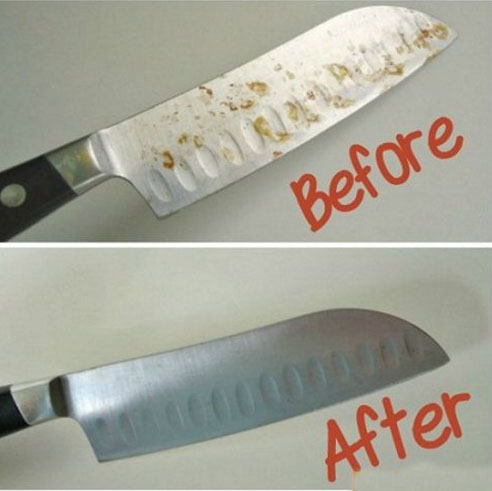 cách làm sạch dao