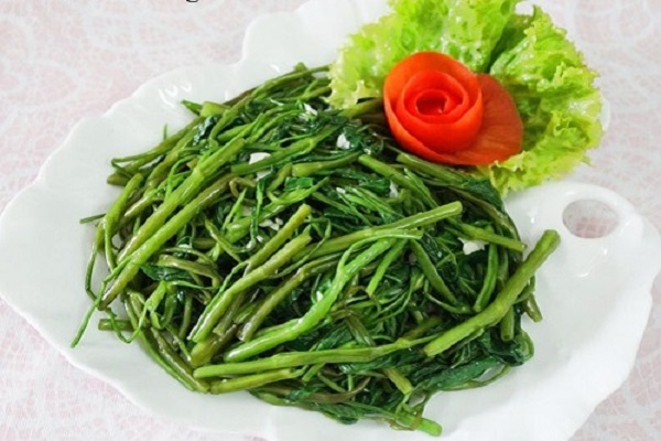 Cách Luộc Rau Muống Xanh