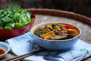 Bún ốc chuối đậu