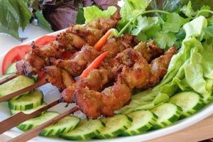 mè gà nướng sa tế