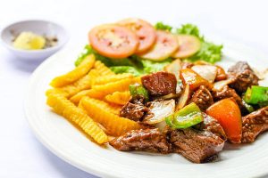 chấm khoai tây chiên với đường